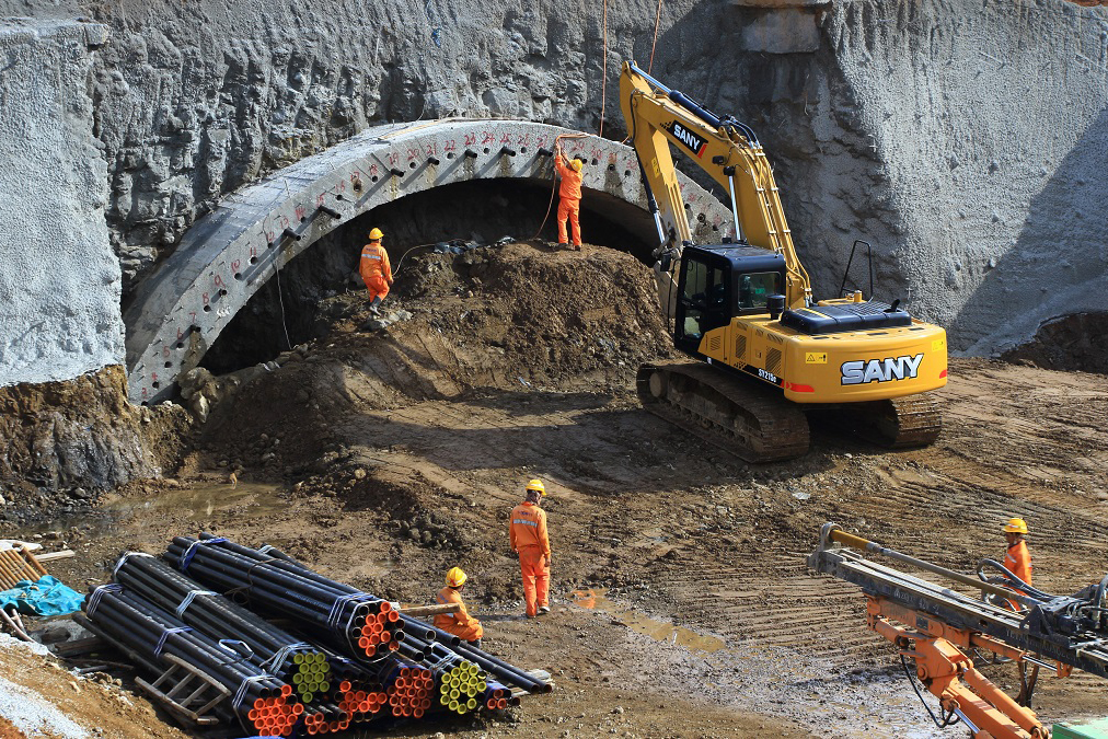 Construction of the Walini Tunnel of the Jakarta-Bandung high-speed railway in Indonesia